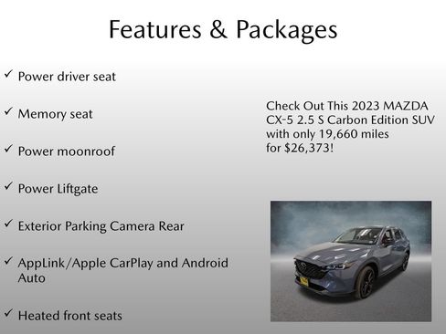 Certified 2023 MAZDA CX-5 Carbon Edition AWD/4WD image 4