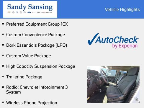 Used 2023 Chevrolet Silverado 1500 Custom w/ LPO, Dark Essentials Package RWD image 7