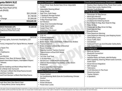 Used 2025 Toyota RAV4 XLE w/ Convenience Package FWD image 17