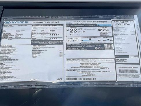 New 2026 Hyundai Santa Fe SEL image 13