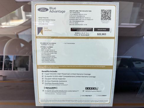 Certified 2024 Ford Escape ST-Line w/ Tech Pack #1 FWD image 5