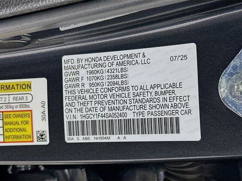 Used 2025 Honda Accord SE image 12