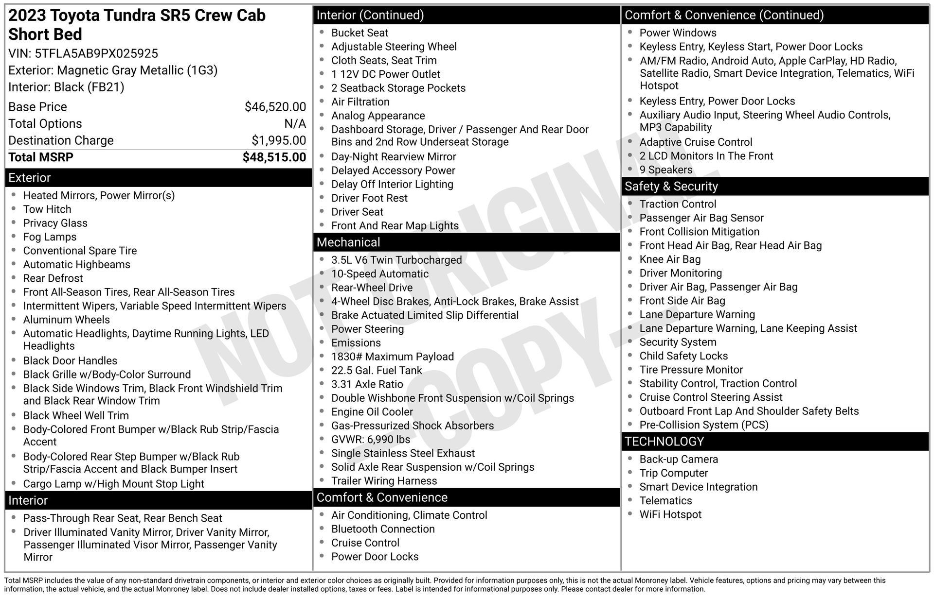 Used 2023 Toyota Tundra SR5 RWD image 48