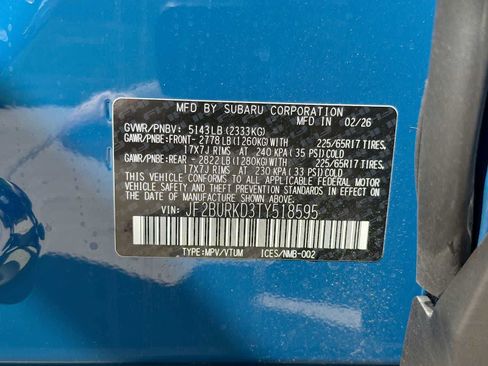 New 2026 Subaru Outback Wilderness w/ Wilderness Package AWD/4WD image 33