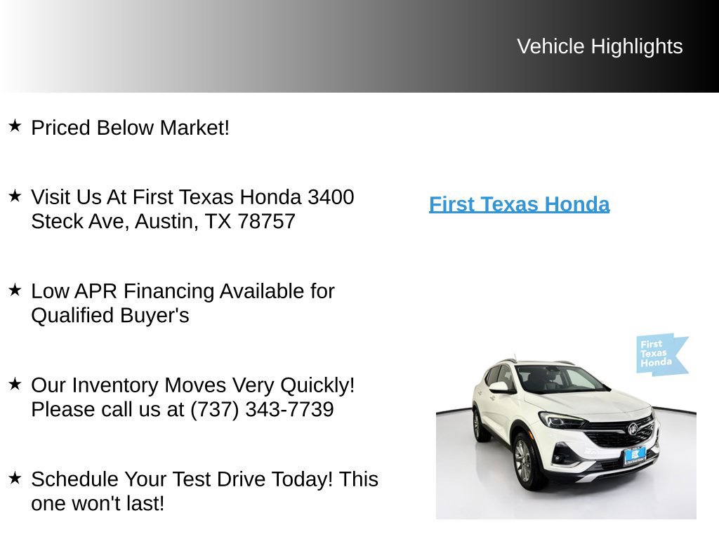 Used 2021 Buick Encore GX Essence w/ Experience Buick Package FWD image 9