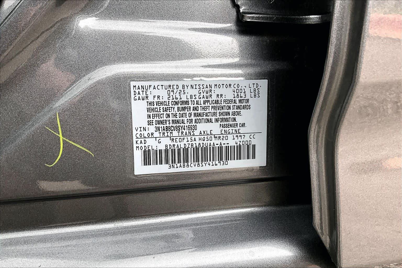 Certified 2025 Nissan Sentra SV w/ All-Weather Package FWD image 33