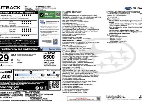 Used 2020 Subaru Outback Premium w/ Tech Package 1 image 2