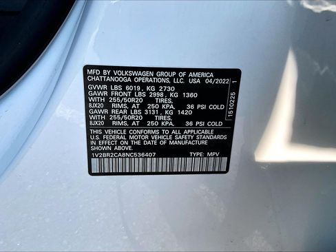 Used 2022 Volkswagen Atlas SEL AWD/4WD image 19