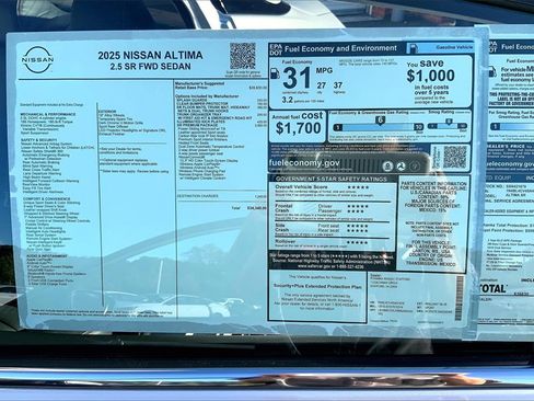 New 2025 Nissan Altima 2.5 SR w/ SR Premium Package image 14