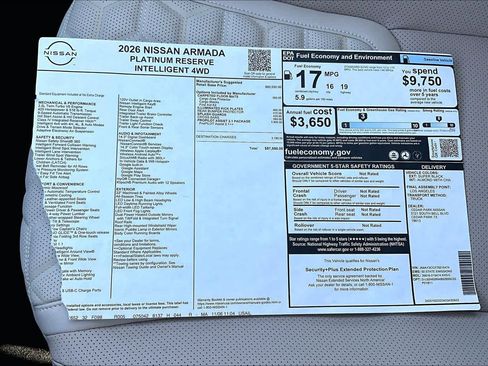 New 2026 Nissan Armada Platinum Reserve image 21