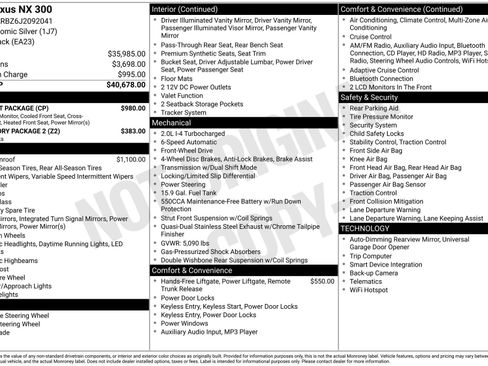 Used 2018 Lexus NX 300 FWD w/ Comfort Package image 21