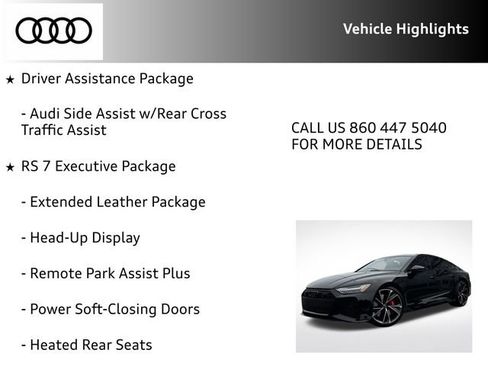 Certified 2023 Audi RS 7 Sportback w/ Black Optic Package AWD/4WD image 22