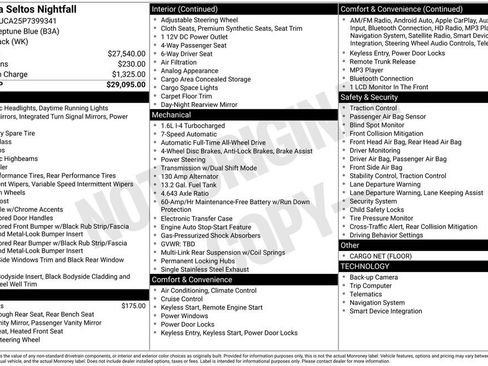 Used 2023 Kia Seltos Nightfall Edition image 10