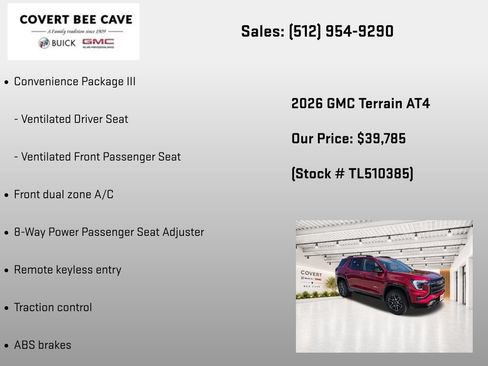 New 2026 GMC Terrain AT4 w/ Convenience Package III AWD/4WD image 19
