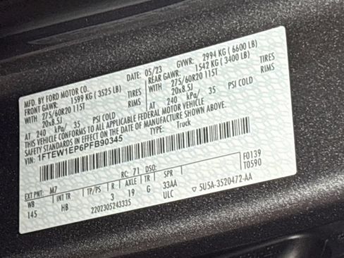Used 2023 Ford F150 Lariat w/ Equipment Group 502A High AWD/4WD image 14