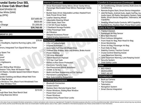 Used 2023 Hyundai Santa Cruz SEL Premium AWD/4WD image 38