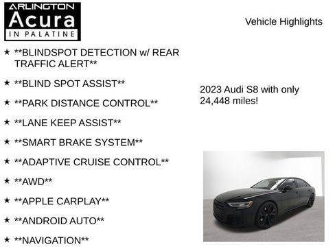 Used 2023 Audi S8 w/ S8 Executive Package AWD/4WD image 8
