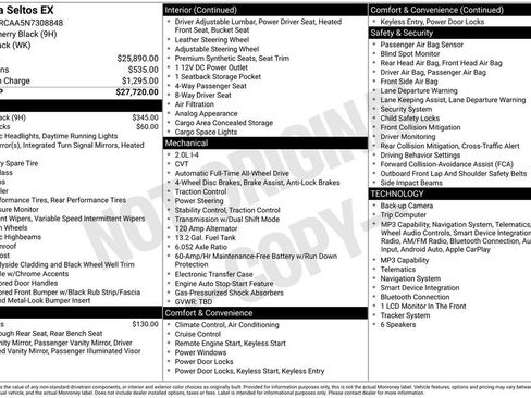 Certified 2022 Kia Seltos EX AWD/4WD image 31