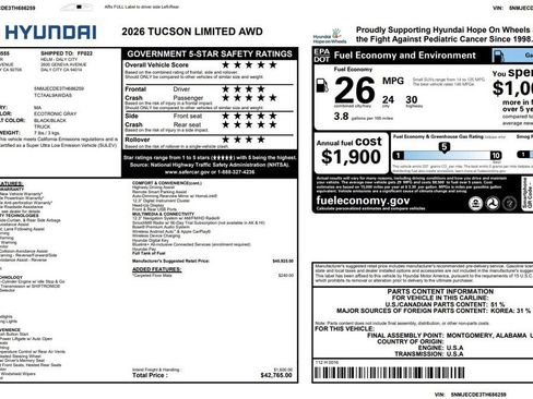 Used 2026 Hyundai Tucson Limited AWD/4WD image 3