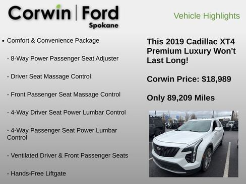 Used 2019 Cadillac XT4 Premium Luxury w/ Driver Assist Package image 6