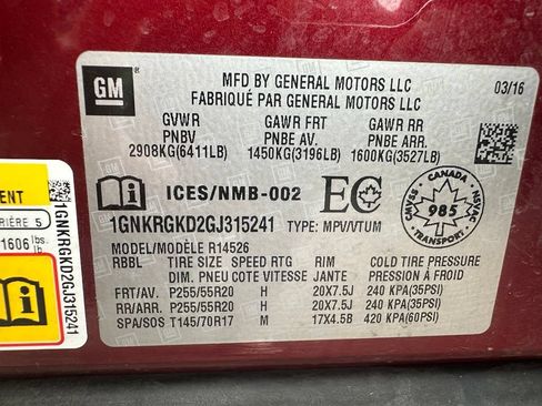 Used 2016 Chevrolet Traverse LT w/ True North Edition FWD image 9