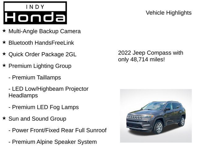 Used 2022 Jeep Compass Latitude w/ Sun and Sound Group AWD/4WD image 8