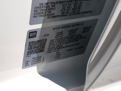 Used 2025 Chevrolet Silverado 1500 Custom w/ Turbomax Blackout Package image 62