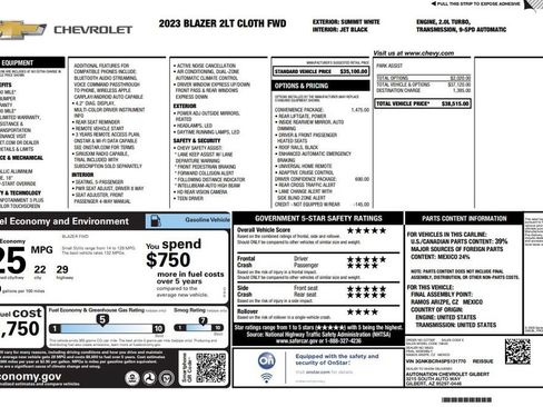 Used 2023 Chevrolet Blazer LT w/ Convenience Package FWD image 2