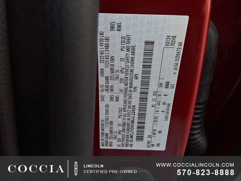 Certified 2021 Lincoln Corsair AWD w/ Equipment Group 101A image 28