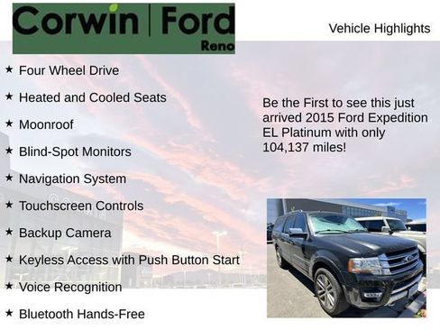 Used 2015 Ford Expedition EL Platinum AWD/4WD image 4