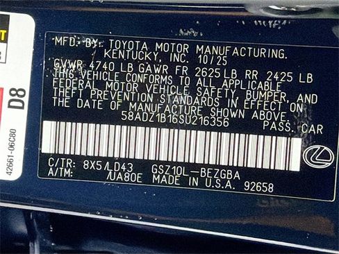 New 2025 Lexus ES 350 w/ Premium Package image 43