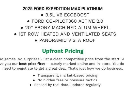 Certified 2025 Ford Expedition Max Platinum image 2