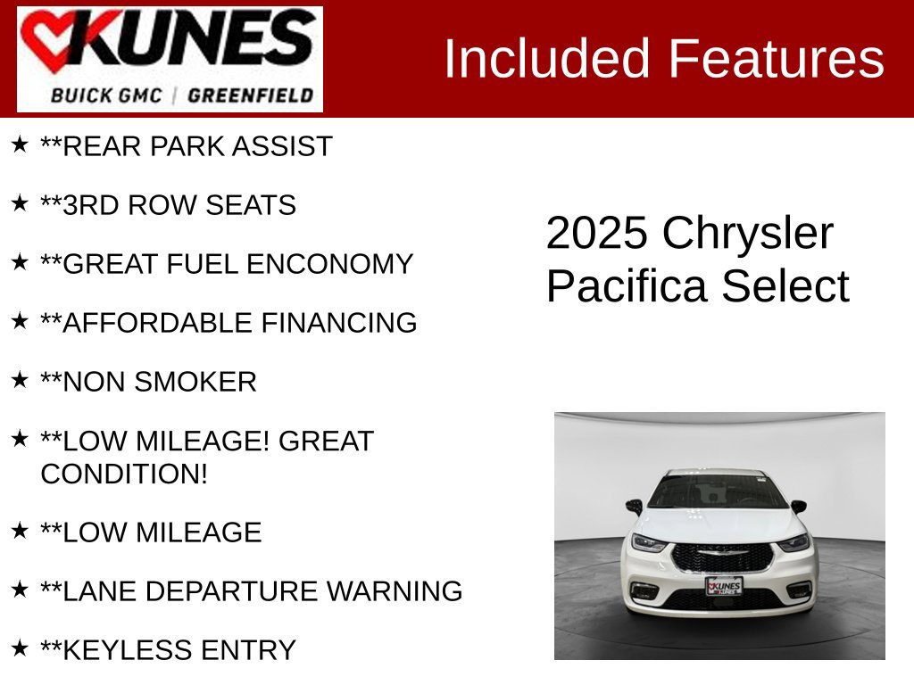 Used 2025 Chrysler Pacifica Select FWD image 3