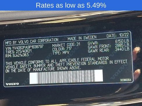 Certified 2023 Volvo XC90 B6 Ultimate w/ Lounge Package image 29