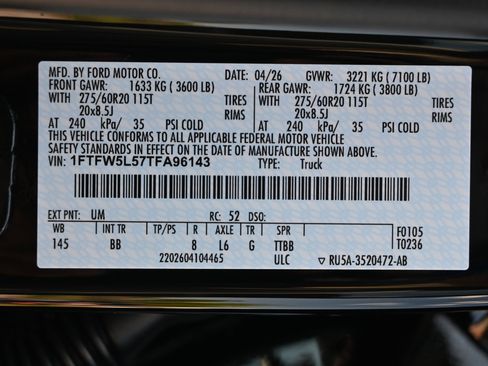 New 2026 Ford F150 Lariat AWD/4WD image 15