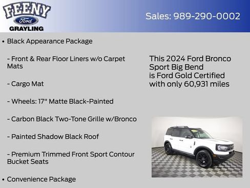 Used 2024 Ford Bronco Sport Big Bend w/ Convenience Package AWD/4WD image 14