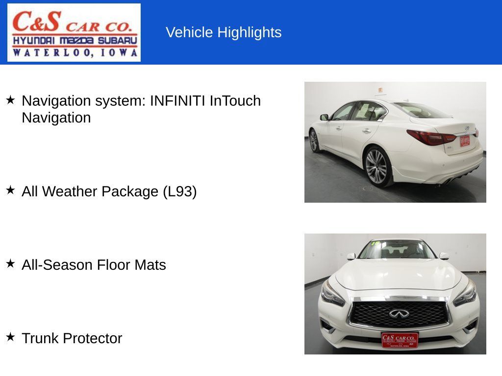 Used 2018 INFINITI Q50 Luxe w/ All Weather Package (L93) AWD/4WD image 7