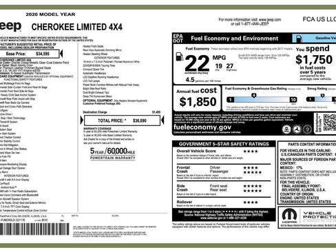 Used 2020 Jeep Cherokee Limited image 47