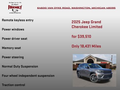 Used 2025 Jeep Grand Cherokee Limited w/ Black Appearance Package image 15
