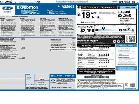 Used 2020 Ford Expedition Limited w/ Equipment Group 301A AWD/4WD image 3