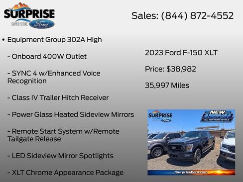 Used 2023 Ford F150 XLT w/ Equipment Group 302A High AWD/4WD image 7