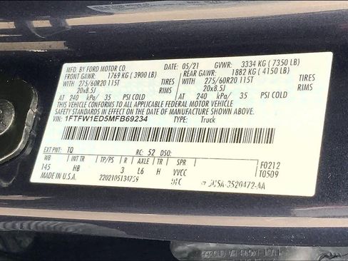 Used 2021 Ford F150 Lariat AWD/4WD image 73