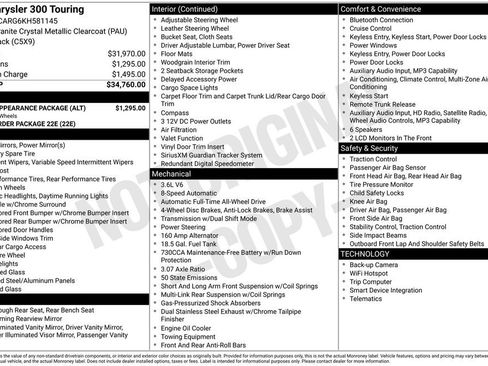 Used 2019 Chrysler 300 Touring w/ Sport Appearance Package AWD/4WD image 12