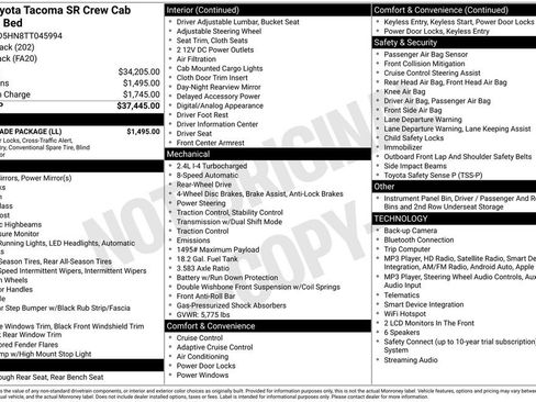 Used 2026 Toyota Tacoma SR w/ SR Upgrade Package RWD image 15