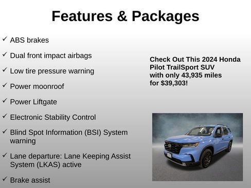 Certified 2024 Honda Pilot TrailSport image 16