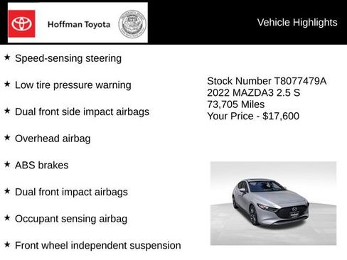 Used 2022 MAZDA MAZDA3 s FWD image 15