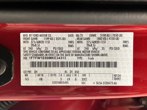 Used 2021 Ford F150 Lariat w/ Max Trailer Tow Package AWD/4WD image 28