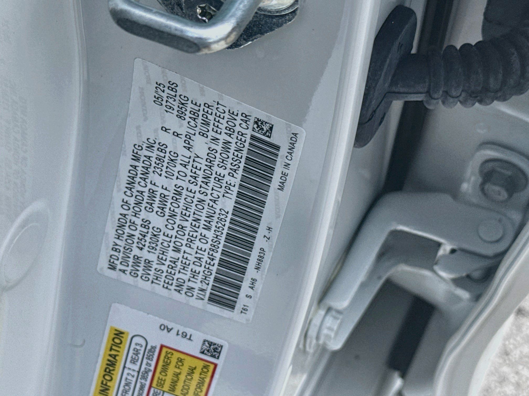 Certified 2025 Honda Civic Sport image 36