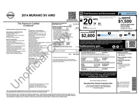Used 2014 Nissan Murano SV w/ Value Package AWD/4WD image 2
