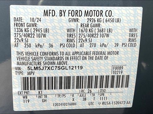 New 2025 Lincoln Aviator Reserve w/ Equipment Group 201A image 13